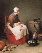 Jean Baptiste Simeon Chardin The Rubenputzerin oil painting